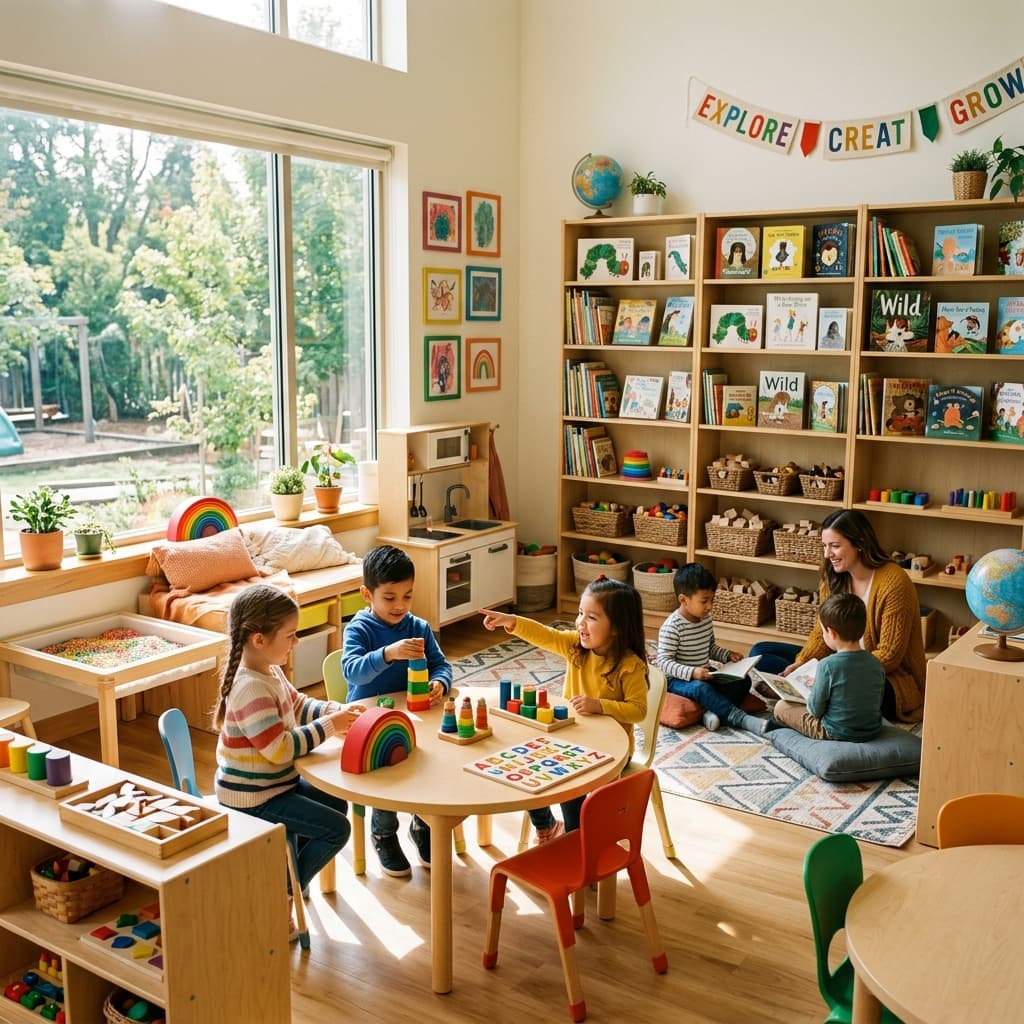 Bright play school classroom