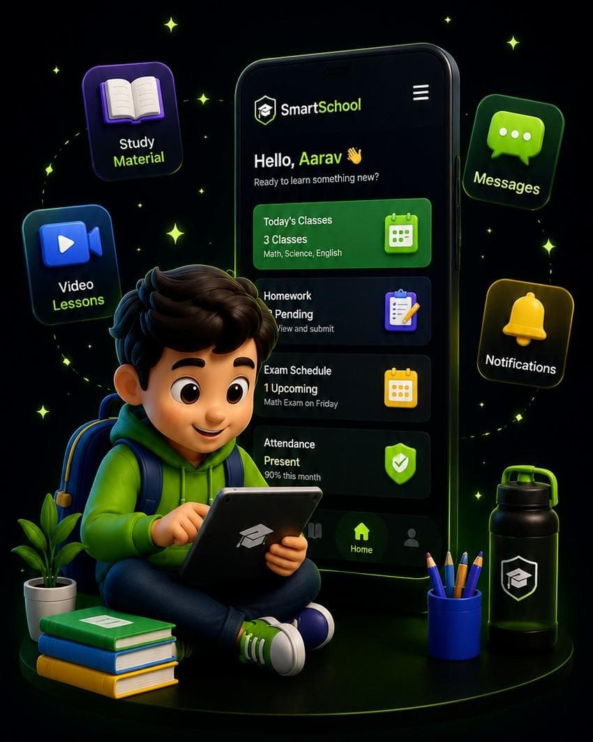The Heritage School Parent Mobile Application Interface
